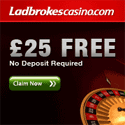 get £25 free at Ladborkes Casino